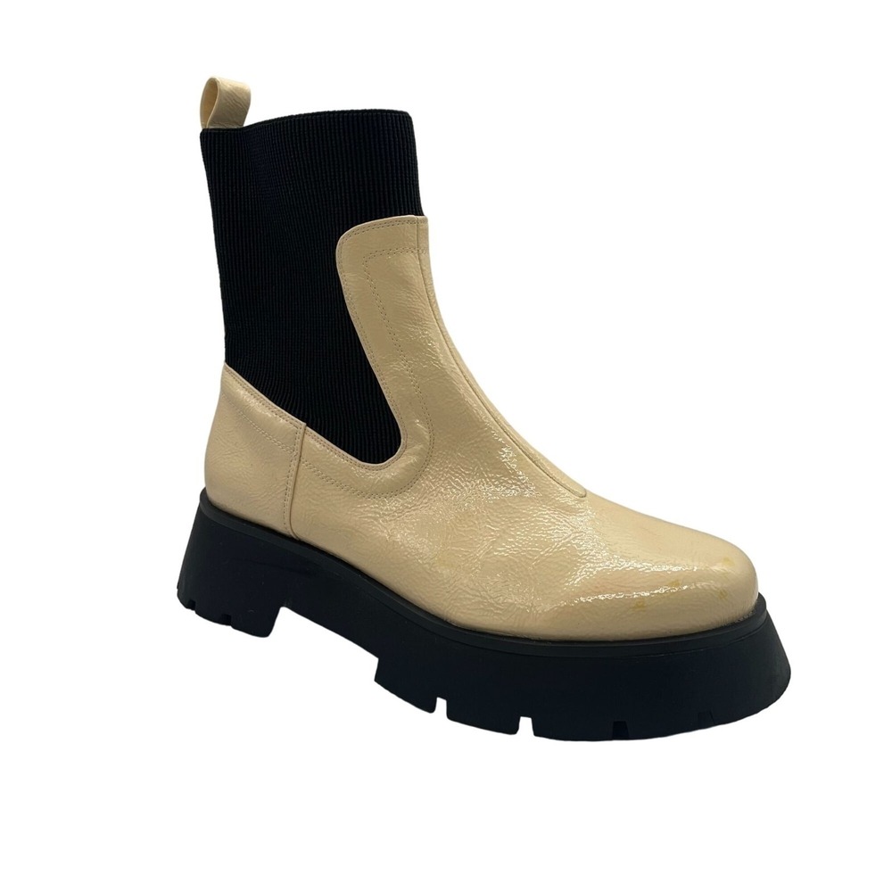 Sam Edelman Boots Womens 10 Chelsea Lug Circus Platform Cream Grunge‎ Minimalist